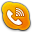 Skype Phone Alt Orange Icon 32x32 png